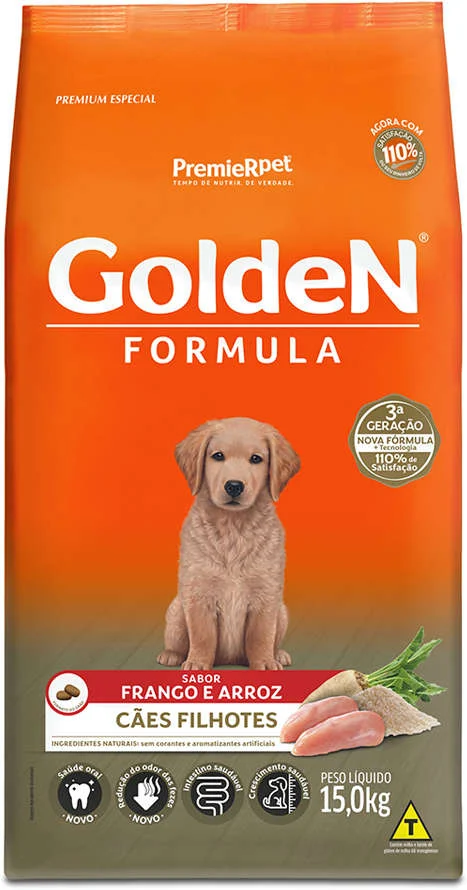GoldeN Formula para Cães Filhotes Sabor Frango e Arroz 15kg