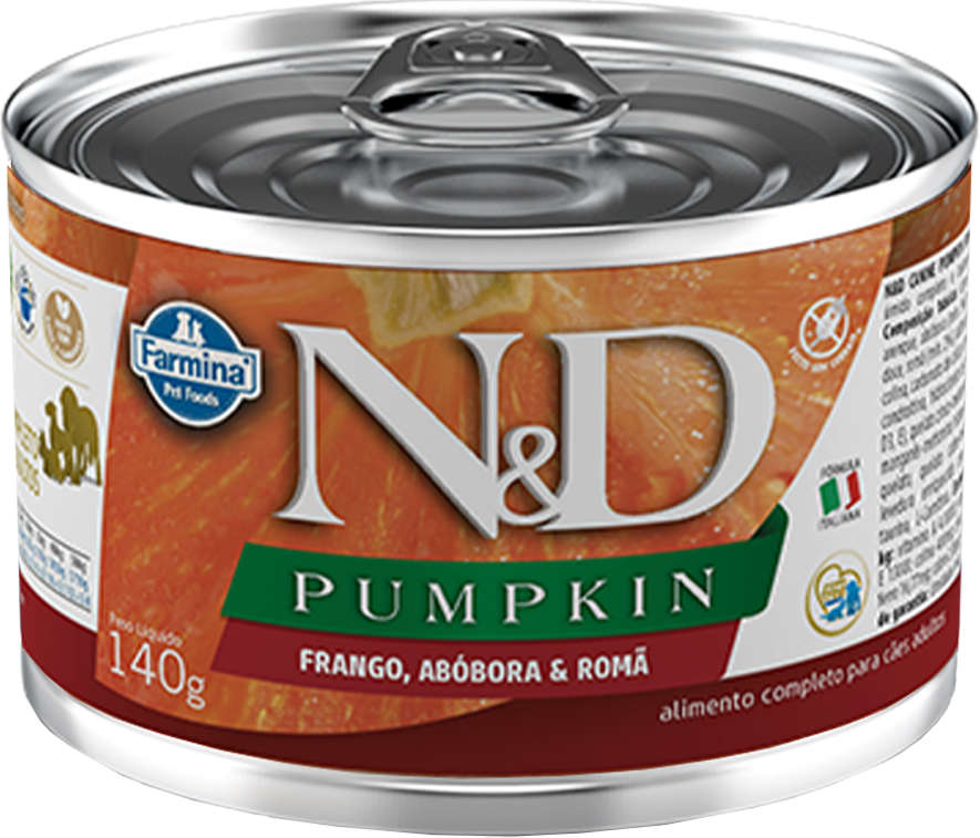 N&D Pumpkin Ração Úmida para Cães Adultos Sabor Frango, Abóbora e Romã Adult Wet Food 140g