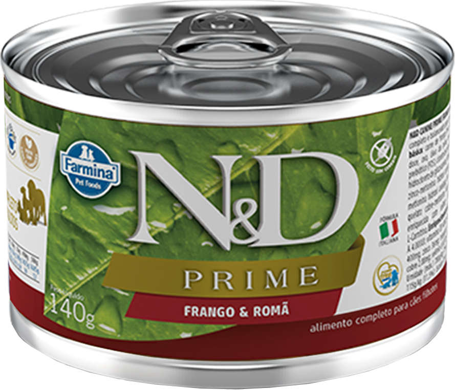 N&D Prime Ração Úmida para Cães Filhotes Sabor Frango e Romã Puppy Wet Food 140g