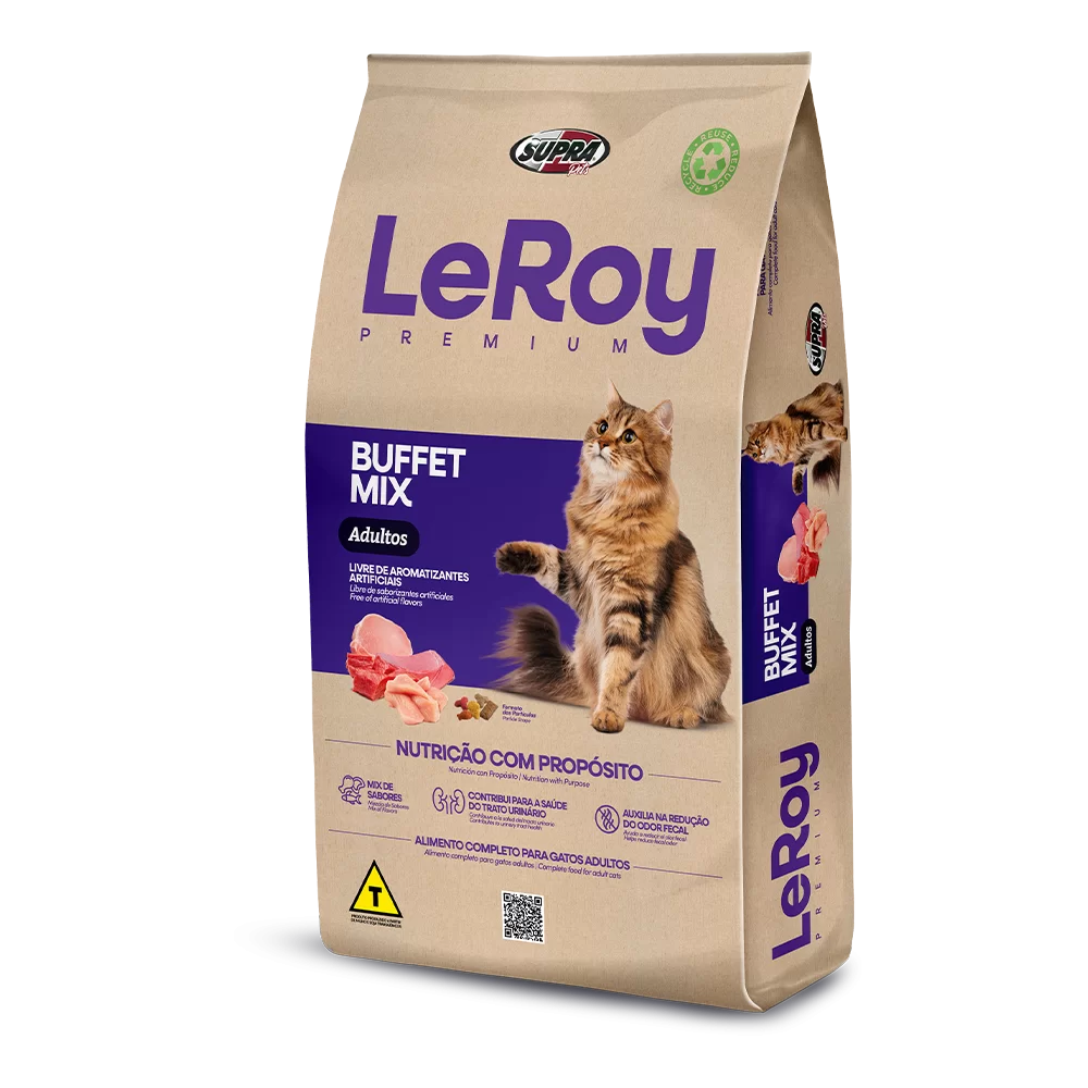 Ração Seca Leroy Buffet Mix para Gatos Adultos