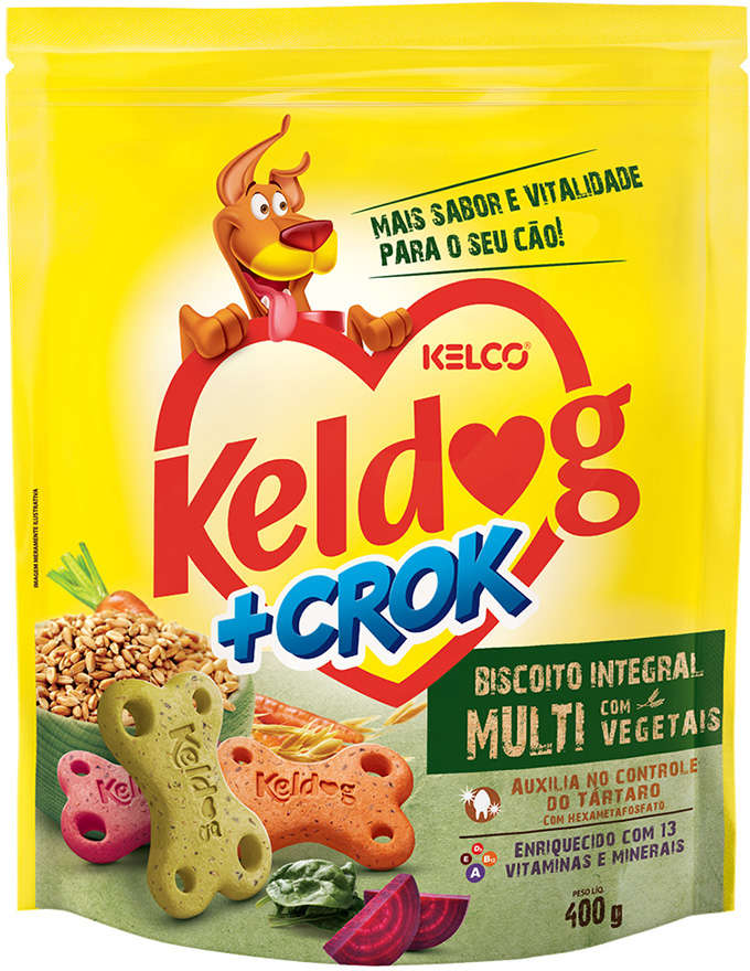 Biscoito Keldog para Cães Adultos Sabor Vegetais Integral