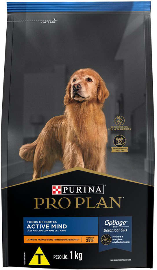 Ração Seca Nestlé Purina Pro Plan para Cães Adultos com Mais de 7 Anos Todos os Tamanhos - ACTIVE MIND