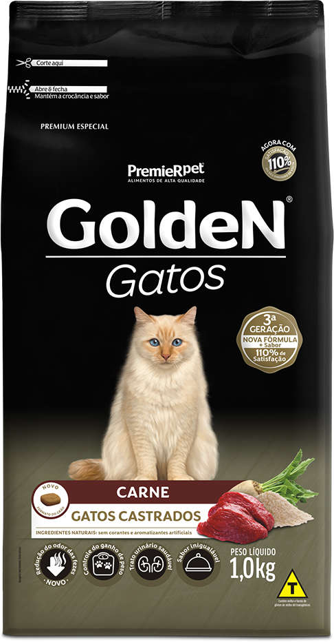 GoldeN para Gatos Castrados Sabor Carne 1kg