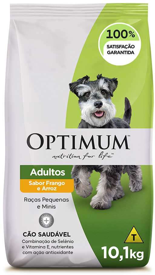 Ração Seca Optimum Frango e Arroz para Cães Adultos Raças Pequenas e Minis