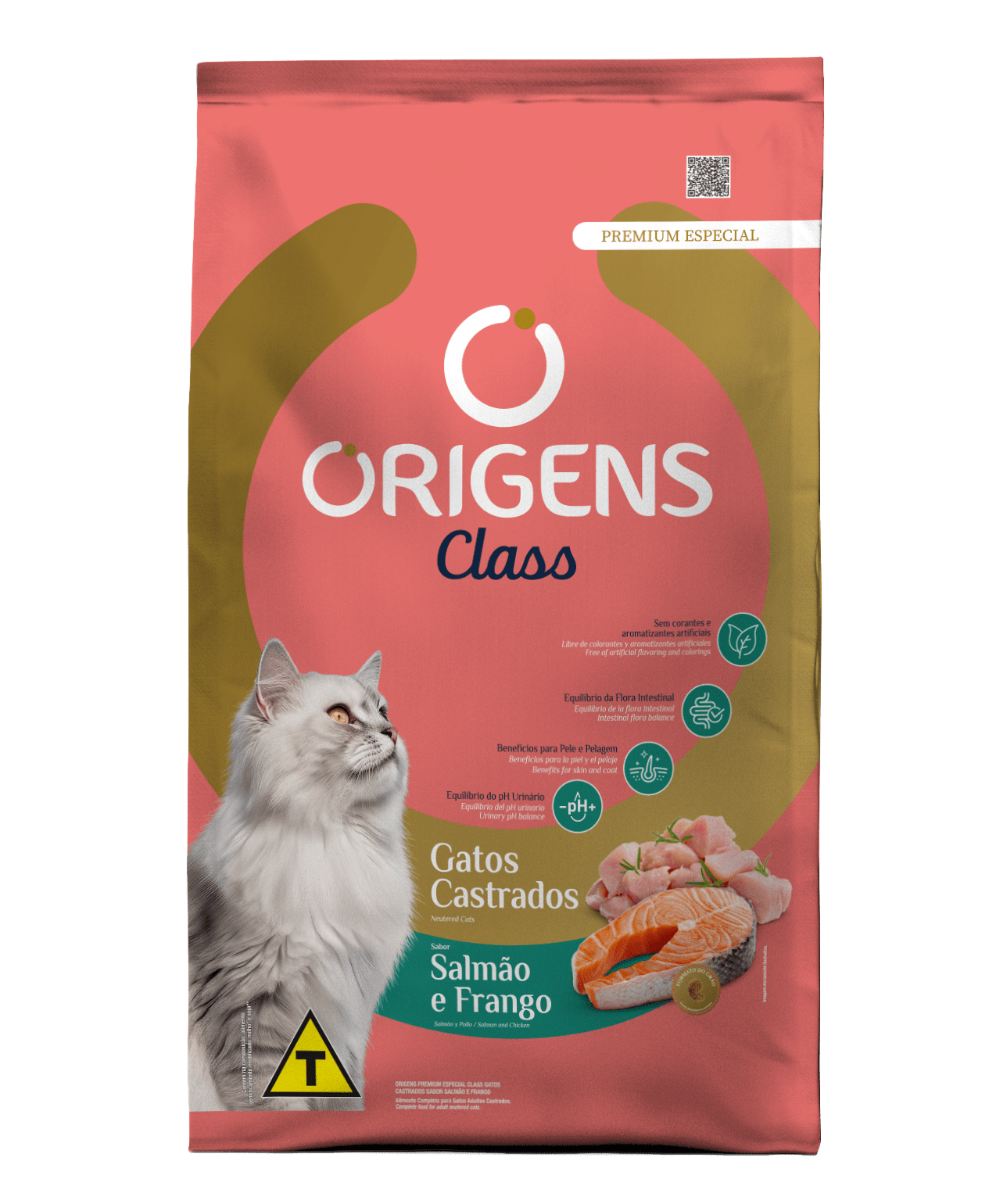 Origens Class para Gatos Castrado Sabor Salmão e Frango 1kg