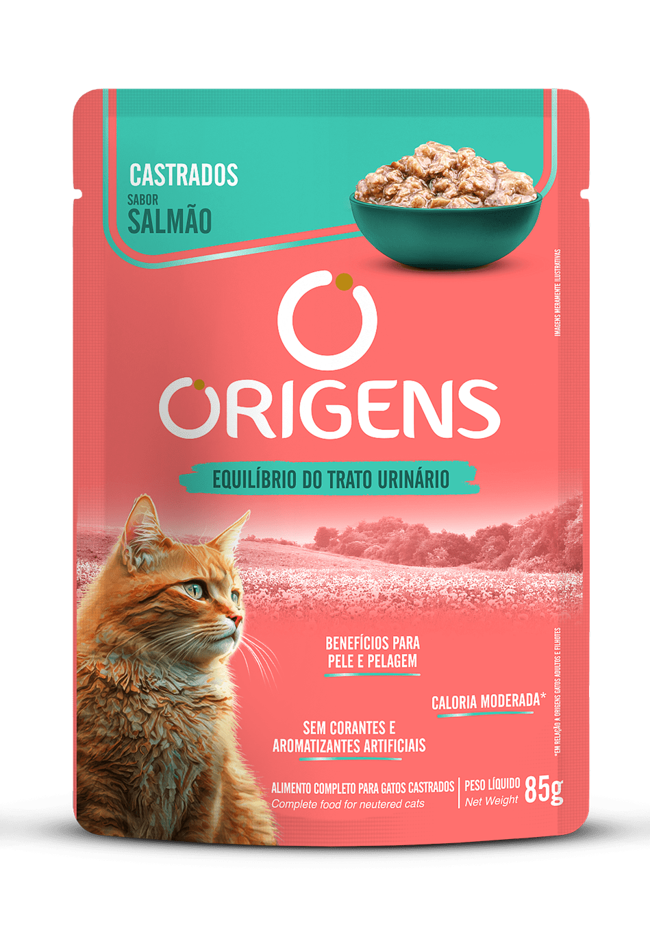 Sache Origens para Gatos Castrados Sabor Salmão 85g