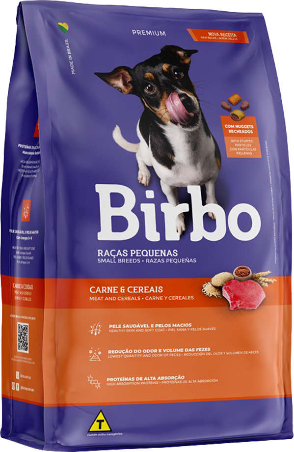 Ração Seca Birbo Carne e Cereais para Cães Adultos Raças Pequenas