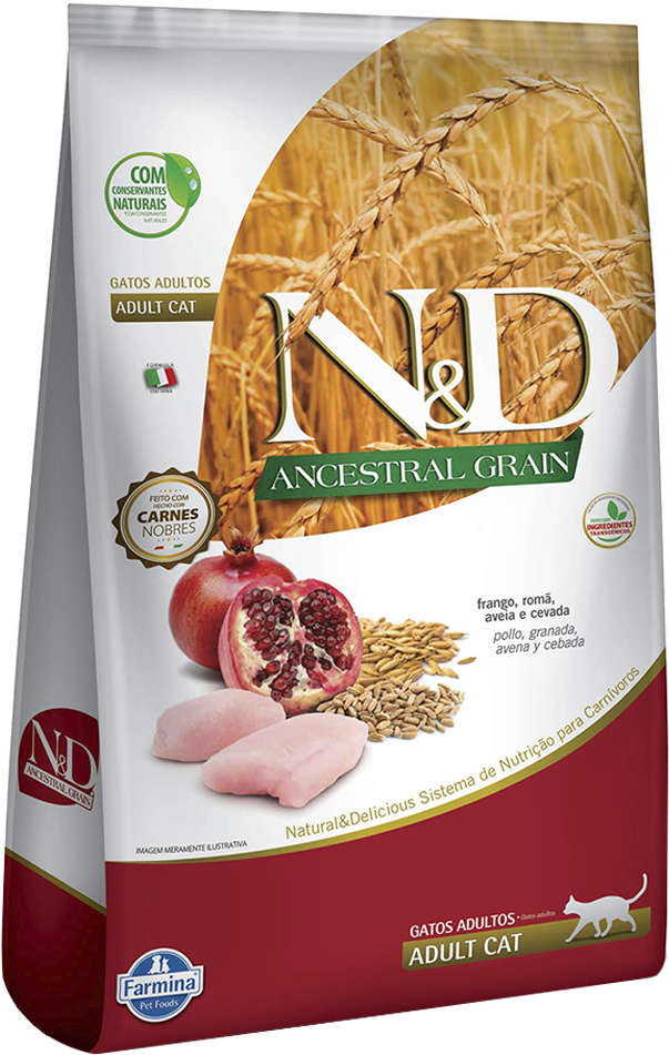 N&D Ancestral Grain para Gatos Adultos Sabor Frango e Romã Adult 400g