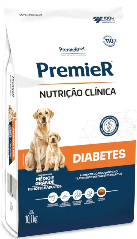 PremieR Nutrição Clínica Diabetes para Cães Porte Médio e Grande 10,1kg