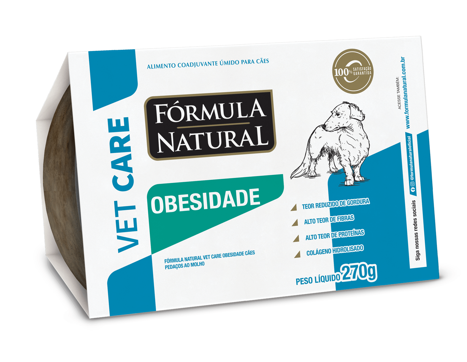 Fórmula Natural Vet Care Obesidade para Cães Alimento Úmido 270g