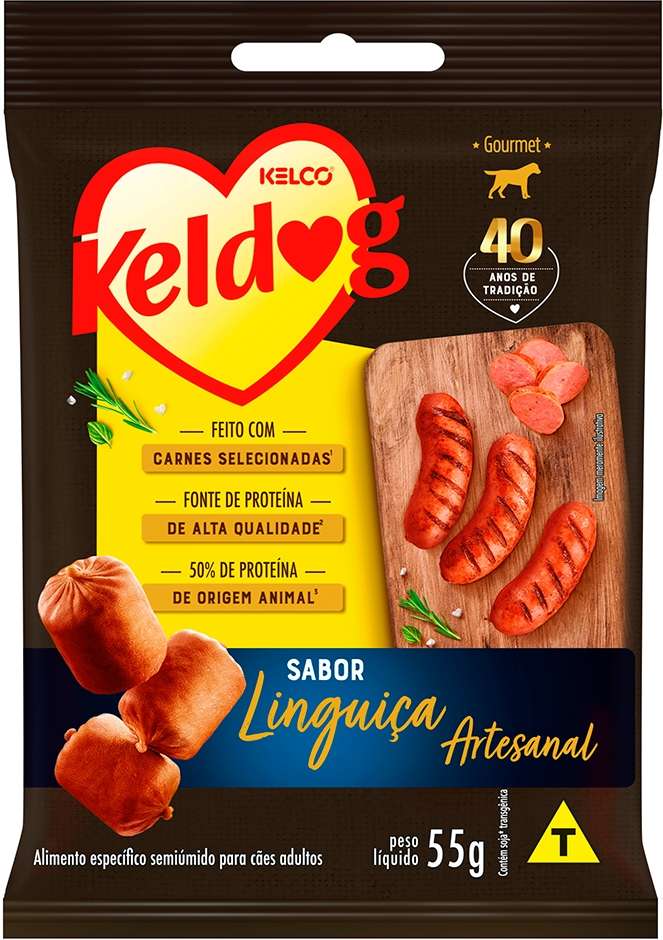 Bifinho Keldog para Cães Sabor Linguiça Artesanal