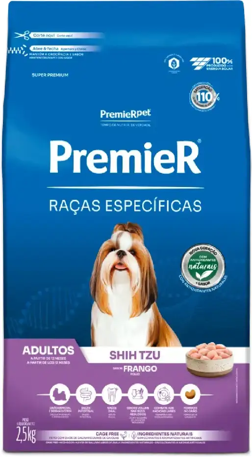 PremieR Raças Específicas para Shih Tzu Adultos Sabor Frango 2,5kg