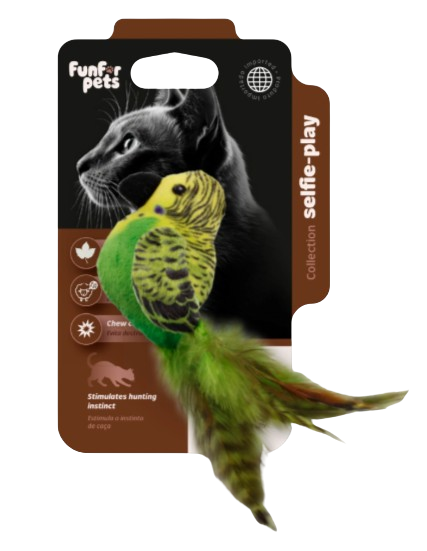 FUNCAT TOY REALISTIC WITH FEATHERS