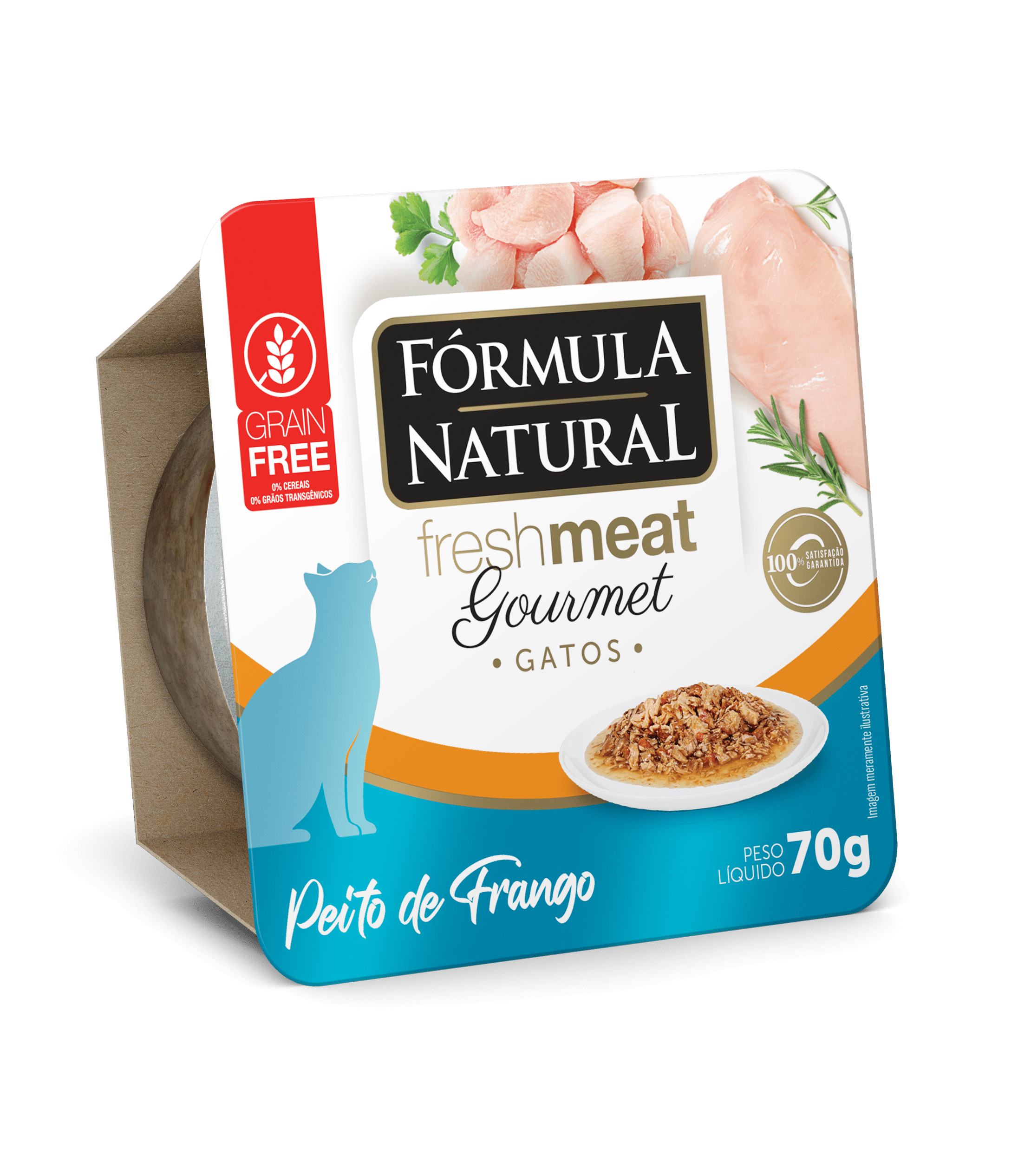 Fórmula Natural Fresh Meat Gourmet para Gatos Sabor Peito de Frango 70g