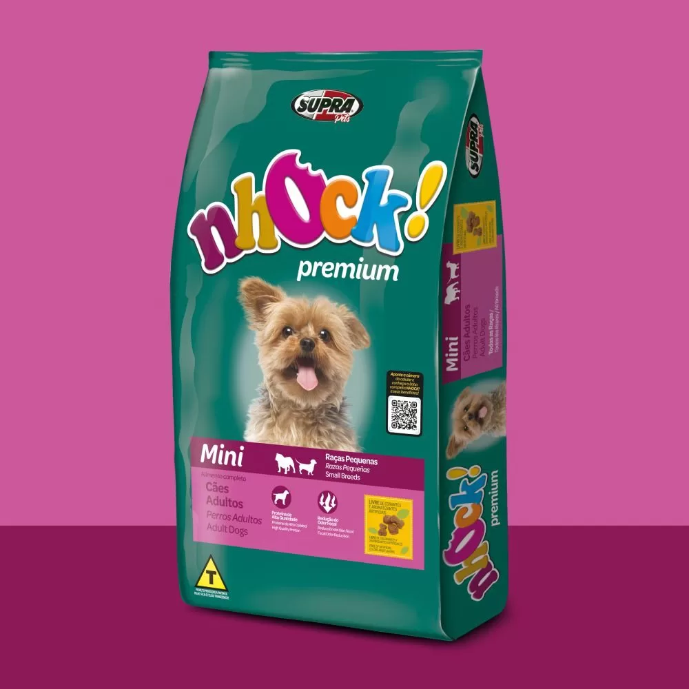 Ração Seca Nhock Mini para Cães Adultos Raças Mini e Pequenas