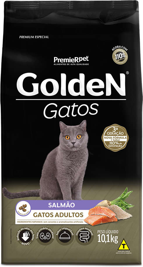 GoldeN para Gatos Adultos Sabor Salmão 10,1kg