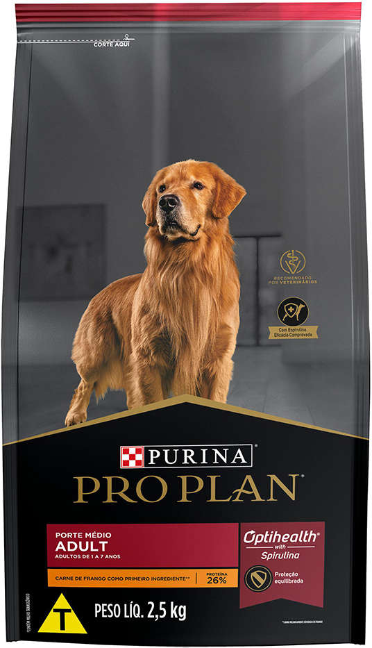 Ração Seca Nestlé Purina Pro Plan Frango Cães Adultos Raças Médias
