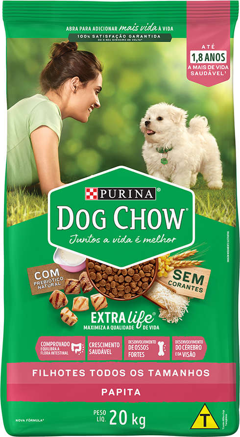 Ração Nestlé Purina Dog Chow Extra Life Papita para Cães Filhotes
