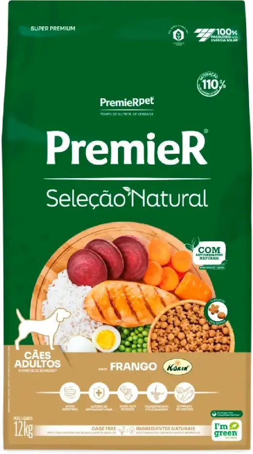 PremieR Seleção Natural para Cães Adultos Sabor Frango Korin 12kg