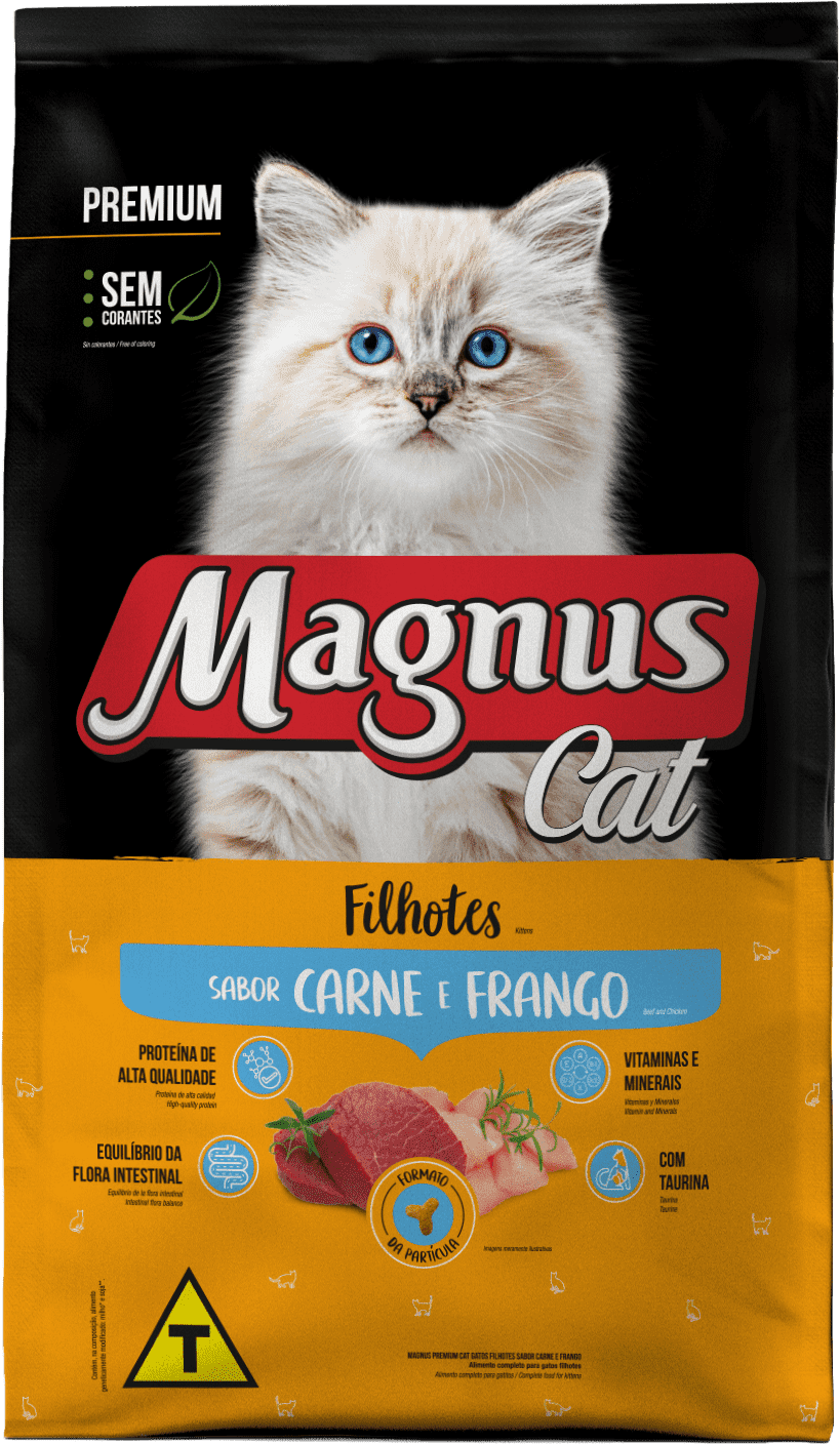 Magnus Cat para Gatos Filhotes Sabor Carne e Frango 10,1kg