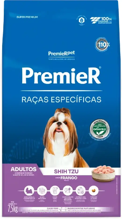 PremieR Raças Específicas para Shih Tzu Adultos Sabor Frango 7,5kg