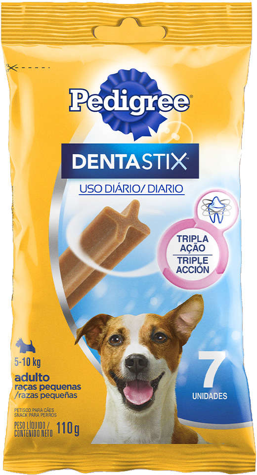 Petisco Pedigree Dentastix para Cães Adultos Porte Pequeno Sabor Carne