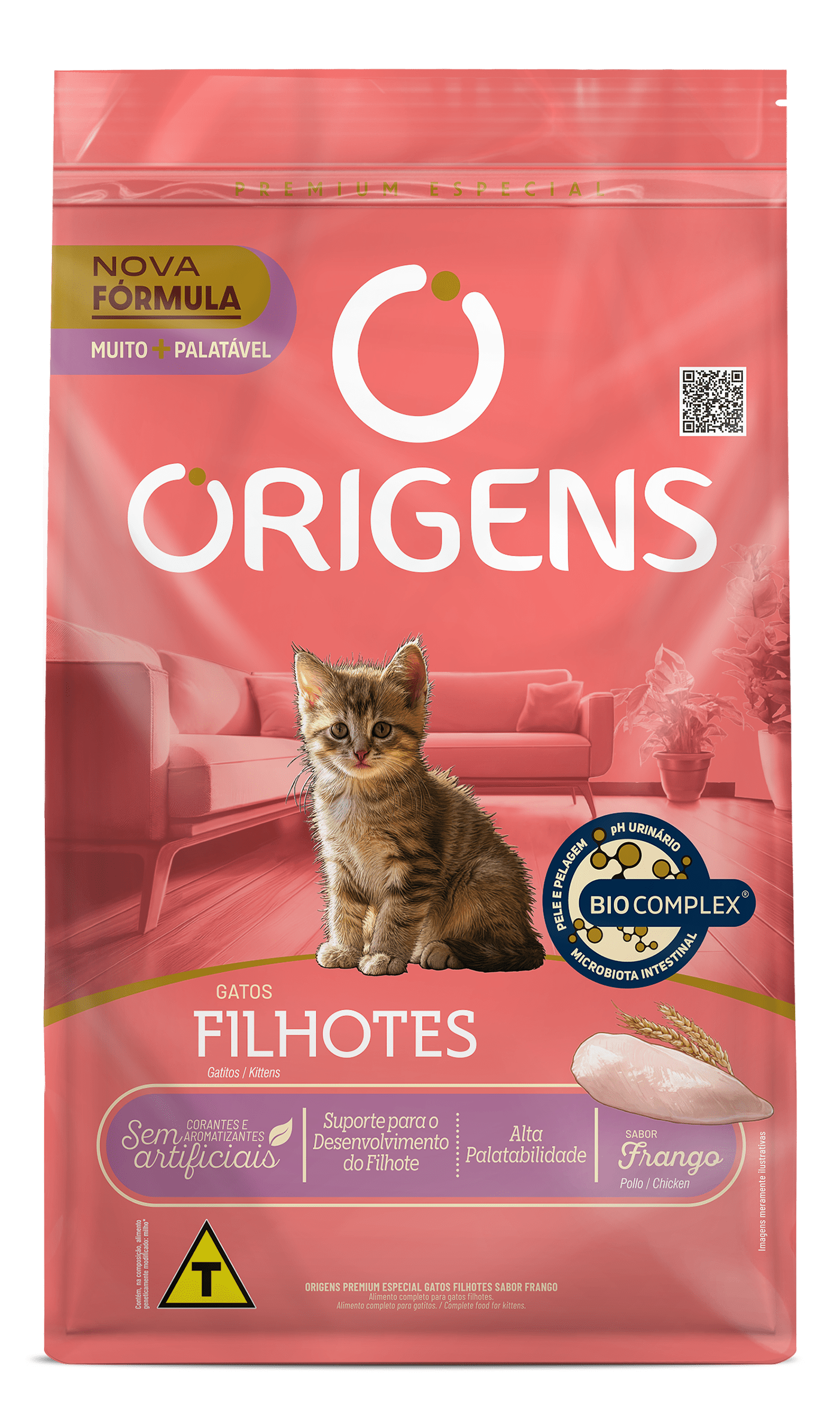 Origens para Gatos Filhotes Sabor Frango 10,1kg