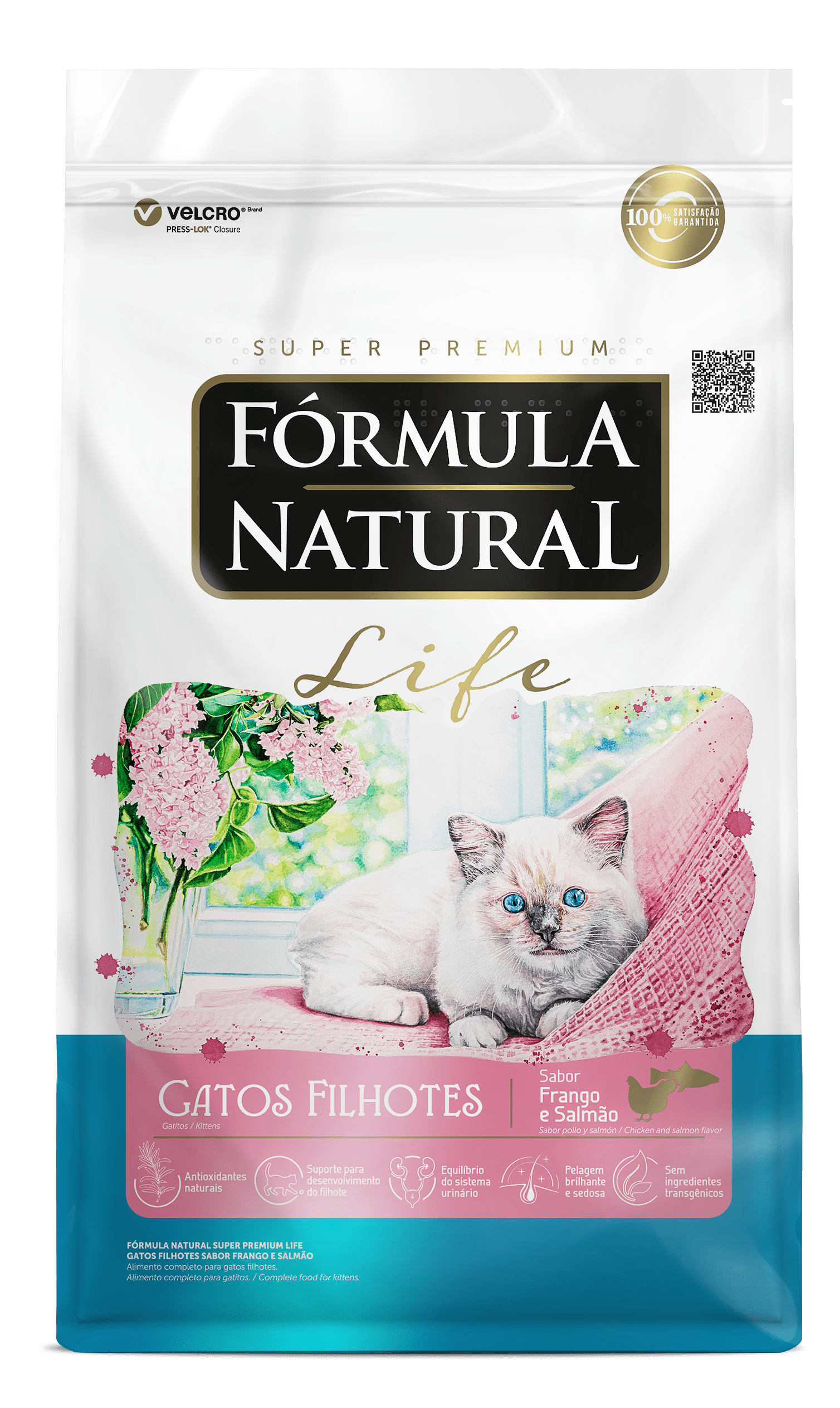 Fórmula Natural Life para Gatos Filhotes Sabor Frango e Salmão 1kg