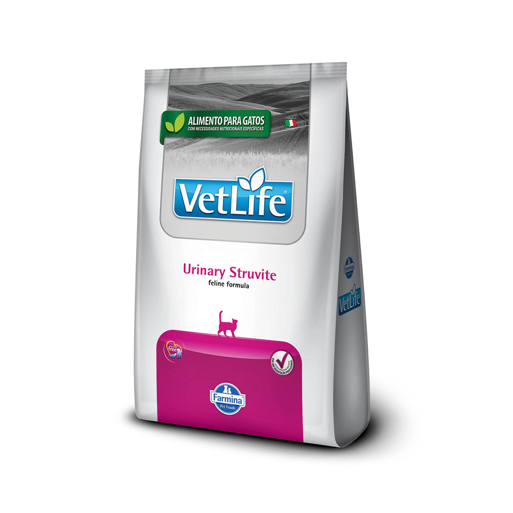 Ração Farmina Vet Life Natural Urinary Struvite para Gatos Adultos com Distúrbios Urinários