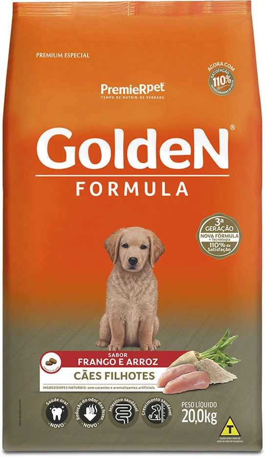 GoldeN Formula para Cães Filhotes Sabor Frango e Arroz 20kg