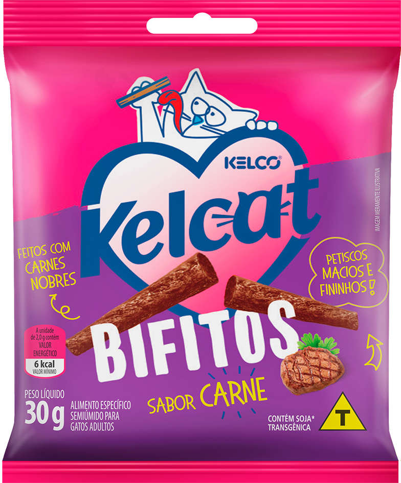 Petisco Kelco Kelcat Snacks Carne