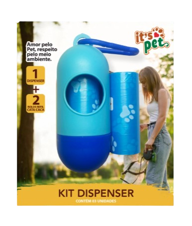Kit Cata Caca Dispenser - 2 Rolos