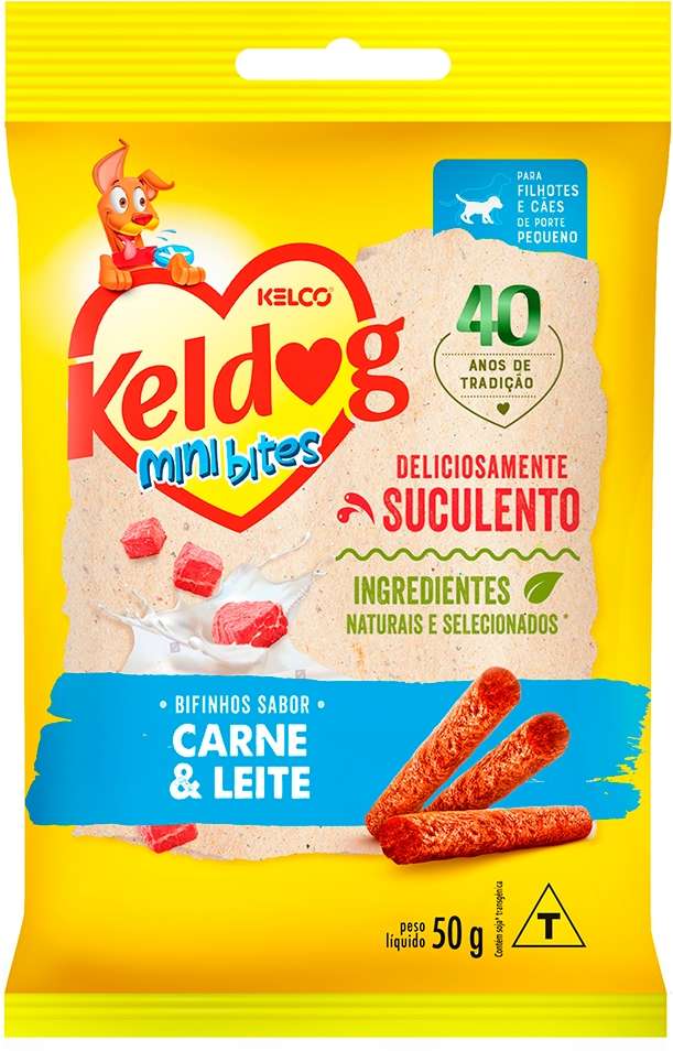 Bifinho Keldog para Cães Sabor Carne e Leite