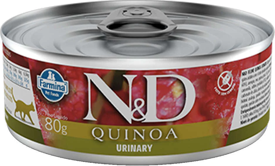 N&D Quinoa Ração Úmida para Gatos Adultos Urinary Wet Food 80g