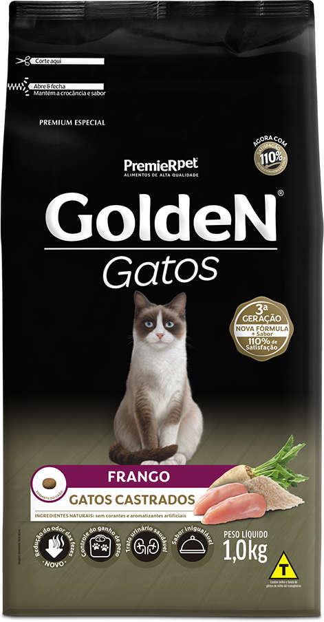 GoldeN para Gatos Castrados Sabor Frango 1kg