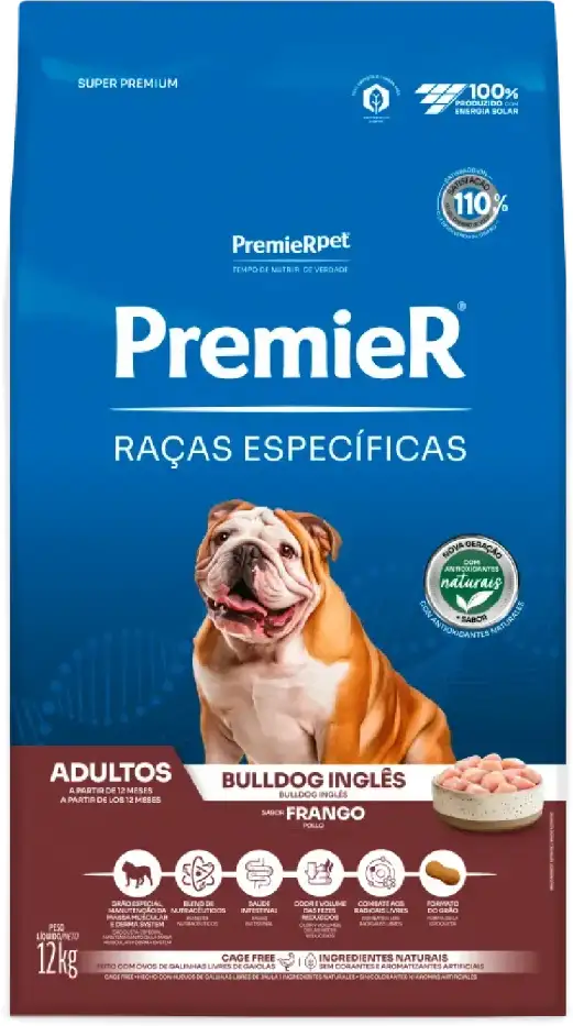PremieR Raças Específicas para Bulldog Inglês Adultos Sabor Frango 12kg