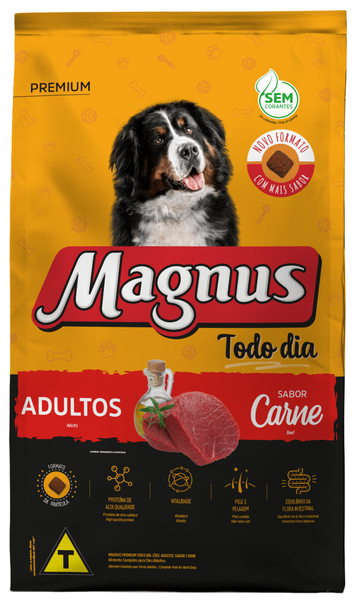 Magnus Todo Dia para Cães Adultos Sabor Carne 10,1kg