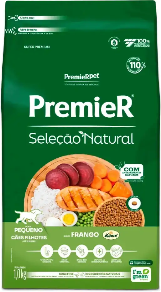 PremieR Seleção Natural para Cães Filhotes Porte Pequeno Sabor Frango Korin 1kg