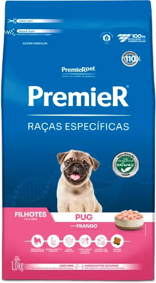 PremieR Raças Específicas para Pug Filhotes Frango 1kg