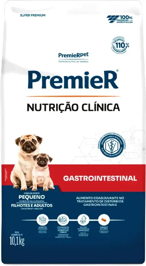 PremieR Nutrição Clínica Gastrointestinal para Cães Adultos e Filhotes Porte Pequeno 2kg